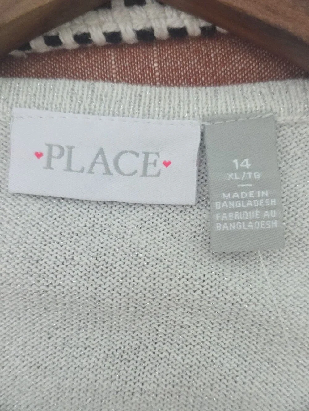 The Children's Place Sparkle Cream Knit Cropped Cardigan